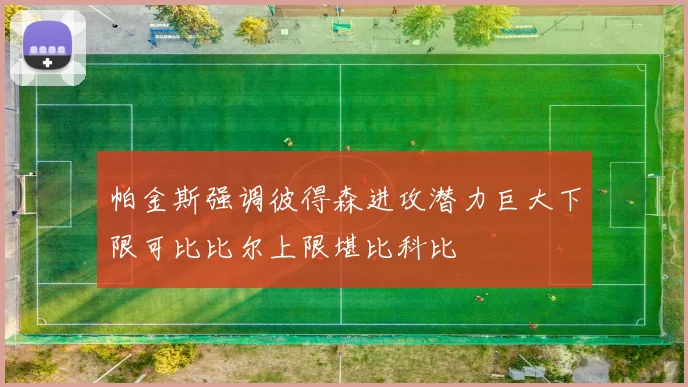 帕金斯强调彼得森进攻潜力巨大下限可比比尔上限堪比科比